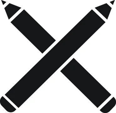 Crossed pencils Stock Illustration