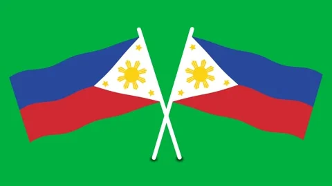 crossed Philippine flag | Stock Video | Pond5