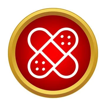 Crossed plasters icon symbolizing first aid and medical care Stock Illustration