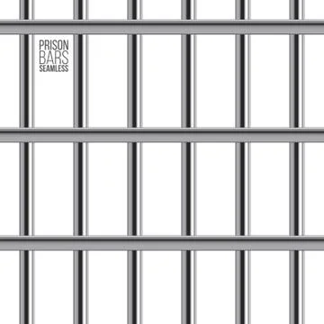 Crossed prison bar seamless pattern. Vector realistic illustration isolated on Stock Illustration