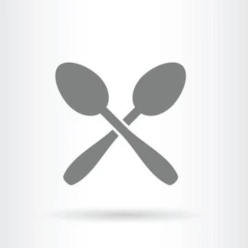 Crossed spoons icon Stock Illustration