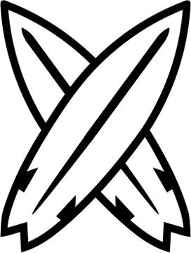 Crossed surfboards Stock Illustration