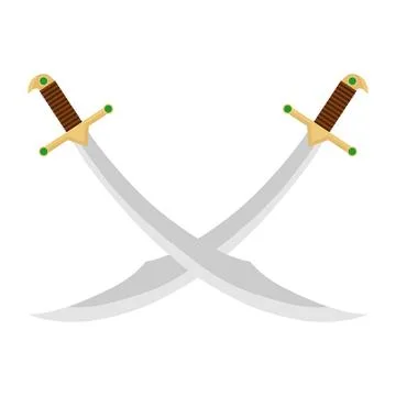 Crossed Swords Stock Illustration
