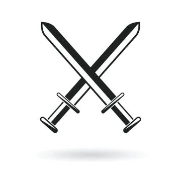 Crossed swords vector Stock Illustration