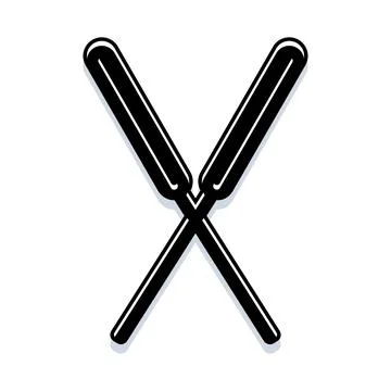 Crossed weapons vector graphic symbol for combat defense Stock Illustration
