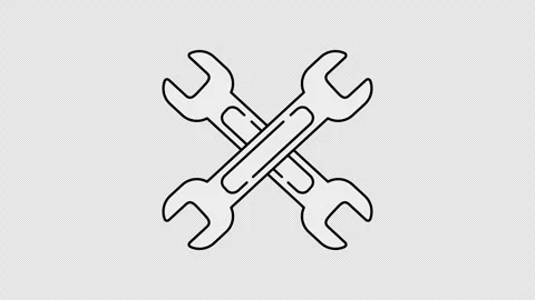 Crossed wrenches Stock Footage 333674122