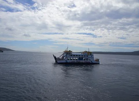 Crosses the Bali Strait Stock Photos