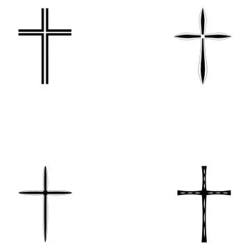Crosses icon set Stock Illustration