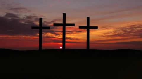 Crosses on a mountain 스톡 동영상 34539388