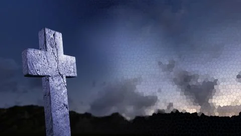 Crosses  silhouette Stock Illustration