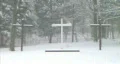 Crosses in Snow HD Footage