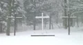 Crosses in Snow HD Footage