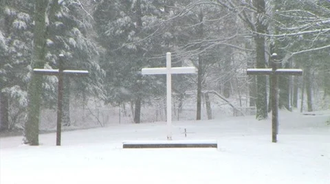 Crosses in Snow 動画素材 8599361