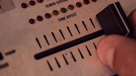 Crossfader in mixer audio Stock Footage 118546755