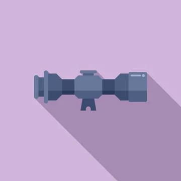 Crosshair scope icon flat vector. Rifle sight Stock Illustration