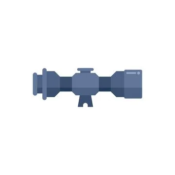 Crosshair scope icon flat vector. Rifle sight 스톡 일러스트