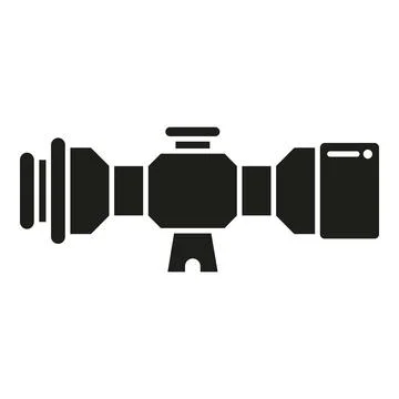 Crosshair scope icon simple vector. Rifle sight Stock Illustration
