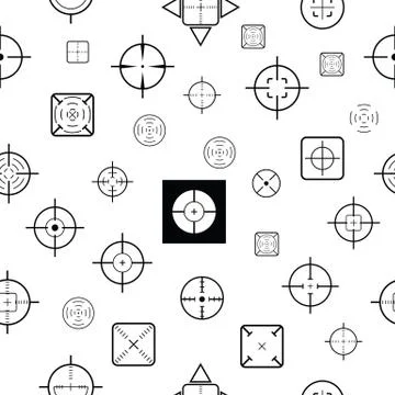 Crosshair seamless pattern background icon. Stock Illustration