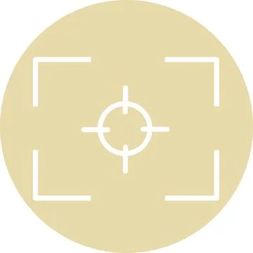 Crosshair Target Focus Aiming Precision Bullseye Icon Graphic Stock Illustration
