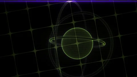 Crosshair Target on a Glowing Digital Grid Interface Background Stock Footage 343693506