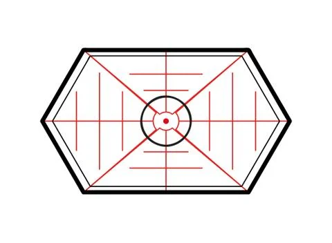 Crosshair on white background Stock Illustration