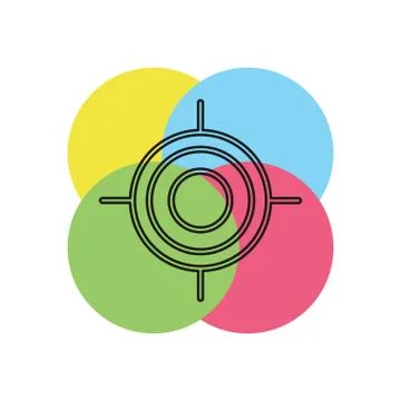 Crosshairs icon - vector target aim, sniper symbol Stock Illustration