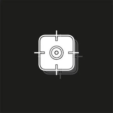 Crosshairs icon - vector target aim, sniper symbol - weapon illustration Illustrazione stock