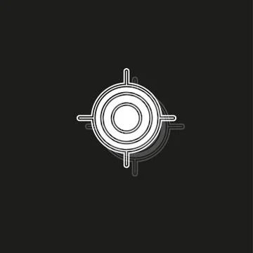 Crosshairs icon - vector target aim, sniper symbol Stock Illustration