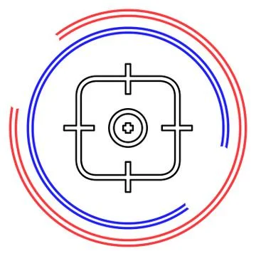 Crosshairs icon - vector target aim Stock Illustration