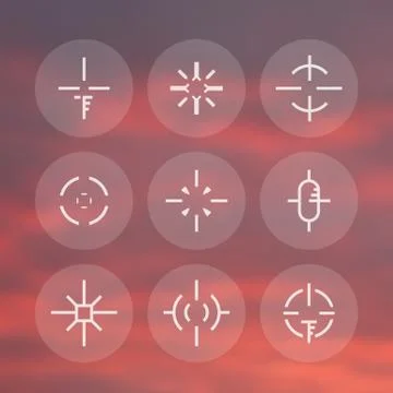 Crosshairs pack, elements for game design Stock Illustration