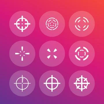 Crosshairs set, elements for game development Stockillustratie
