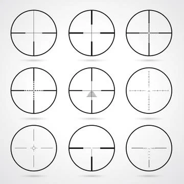 Crosshairs set Stock Illustration