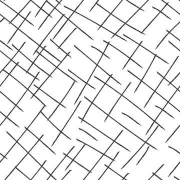 Crosshatch chaotic scratches seamless pattern. Texture made in hand drawn p.. Stock Illustration