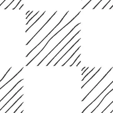 Crosshatch chess squares seamless pattern. Textures made in hand drawn penc.. Stock Illustration