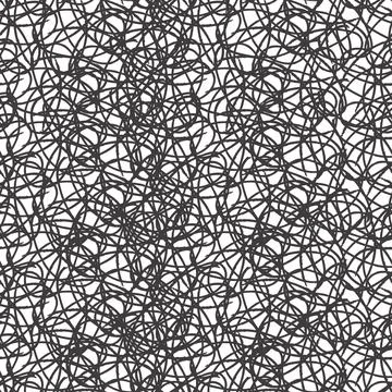 Crosshatch circles scribbles pattern. Texture made in hand drawn pencil style Stock Illustration