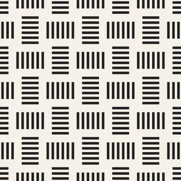 Crosshatch vector seamless geometric pattern. Crossed graphic rectangles ba.. イラスト素材