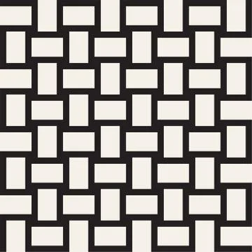 Crosshatch vector seamless geometric pattern. Crossed graphic rectangles ba.. Illustrazione stock