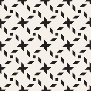 Crosshatch vector seamless geometric pattern. Crossed graphic rectangles ba.. Illustrazione stock