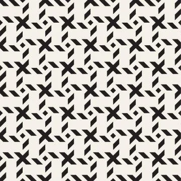 Crosshatch vector seamless geometric pattern. Crossed graphic rectangles ba.. イラスト素材