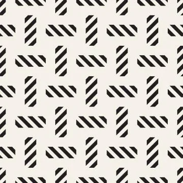 Crosshatch vector seamless geometric pattern. Crossed graphic rectangles ba.. 库存插图