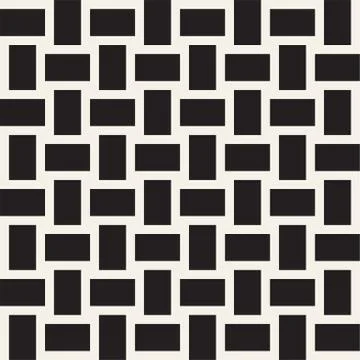 Crosshatch vector seamless geometric pattern. Crossed graphic rectangles ba.. Illustrazione stock