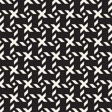 Crosshatch vector seamless geometric pattern. Crossed graphic rectangles back イラスト素材