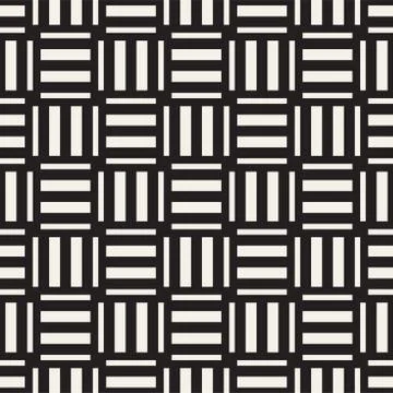 Crosshatch vector seamless geometric pattern. Crossed graphic rectangles back Illustrazione stock