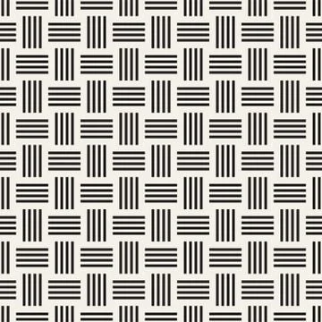 Crosshatch vector seamless geometric pattern. Crossed graphic rectangles back Illustrazione stock