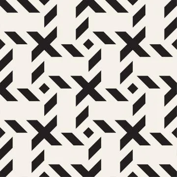 Crosshatch vector seamless geometric pattern. Crossed graphic rectangles back イラスト素材