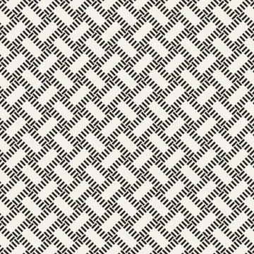 Crosshatch vector seamless geometric pattern. Crossed graphic rectangles back Illustrazione stock