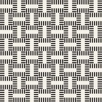 Crosshatch vector seamless geometric pattern. Crossed graphic rectangles back Stock Illustration