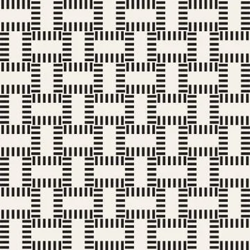 Crosshatch vector seamless geometric pattern. Crossed graphic rectangles back イラスト素材