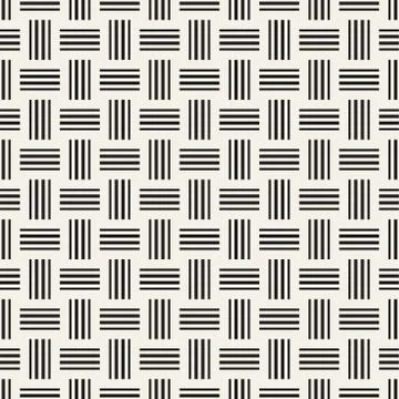 Crosshatch vector seamless geometric pattern. Crossed graphic rectangles back Illustrazione stock