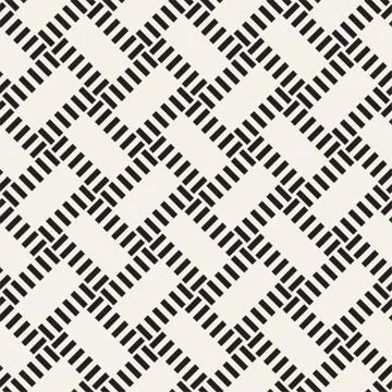 Crosshatch vector seamless geometric pattern. Crossed graphic rectangles back Stock Illustration